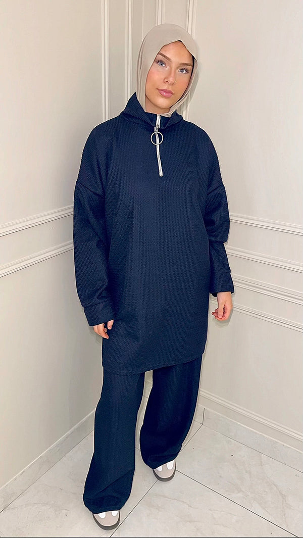ENSEMBLE À ZIP • BLEU MARINE