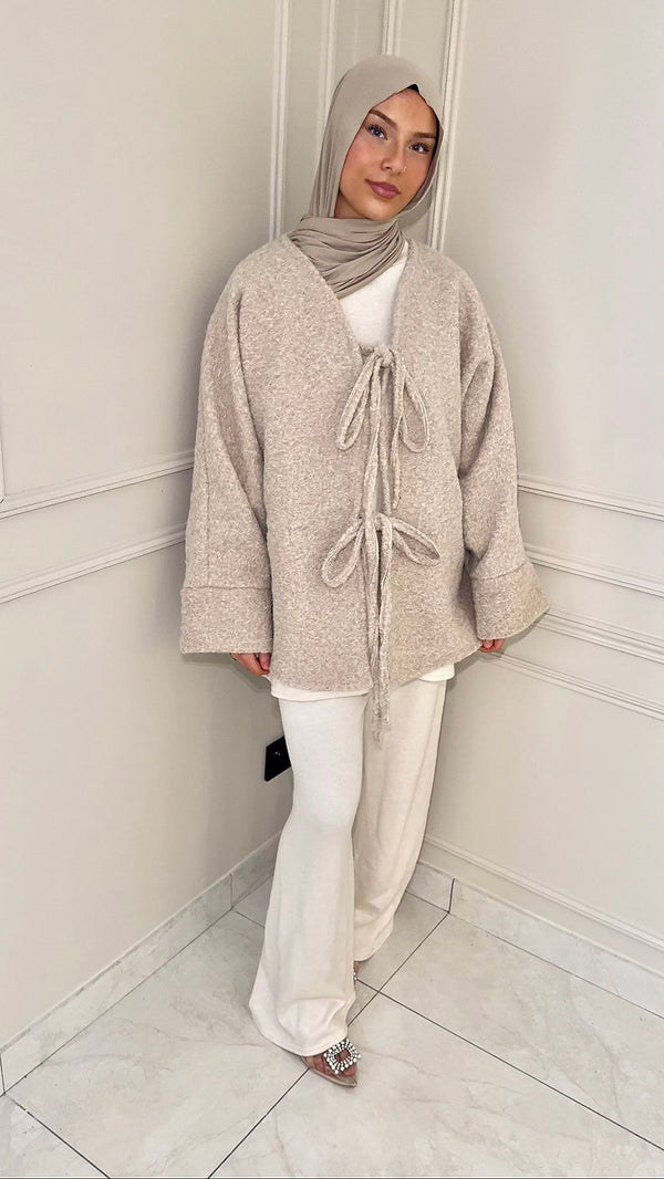 VESTE A NOEUDS • BEIGE
