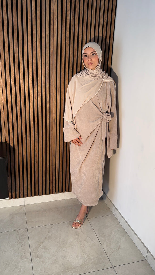 Robe à nouer en velours Fatiha