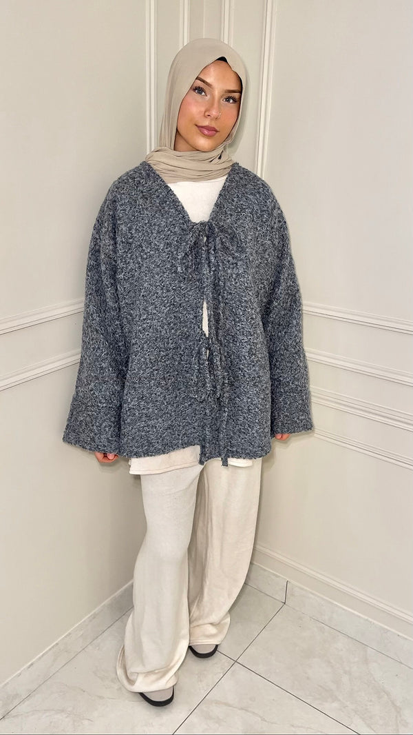 VESTE A NOEUDS • GRIS