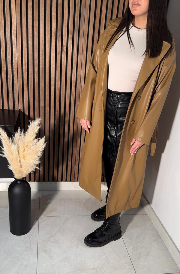 Trench simili cuir Khadija