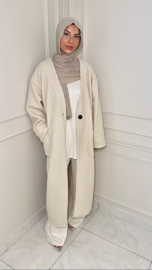 MANTEAU OVERSIZE LONG • BEIGE