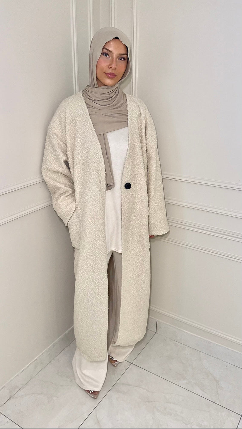 MANTEAU OVERSIZE LONG • BEIGE