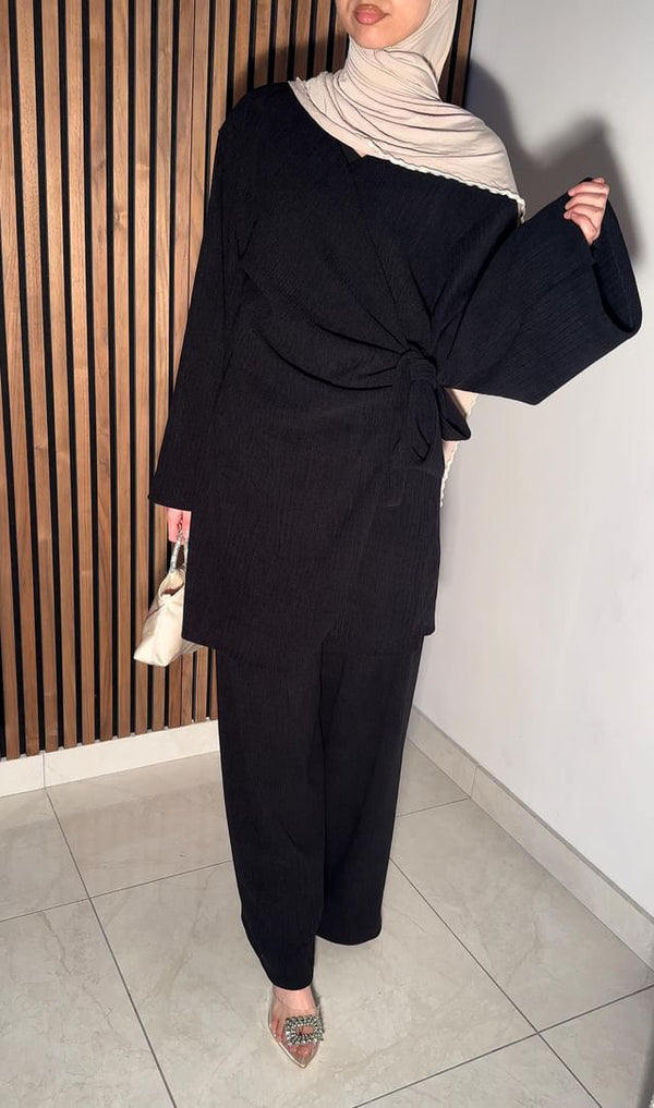 Ensemble noir velours Estella